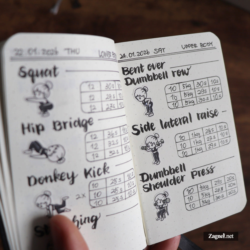 Upper Body Workout Stickers for fitness journal
