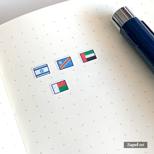 Mini-Aufkleber mit Deutschlandflagge (0,6 cm) | Ideal für Tagebücher, Planer und Journale