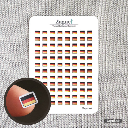 Tiny European flag stickers watercolor-style 0.6cm | Perfect for Diary, Planner & Journal Decoration