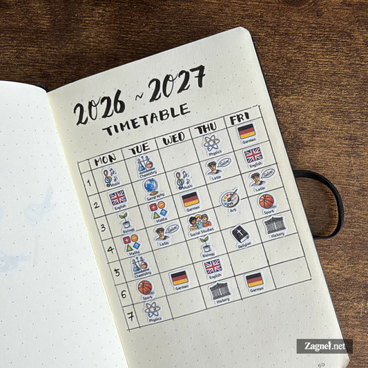 Cute School Subject Planner Stickers – Fun & Organized Study Stickers for Students