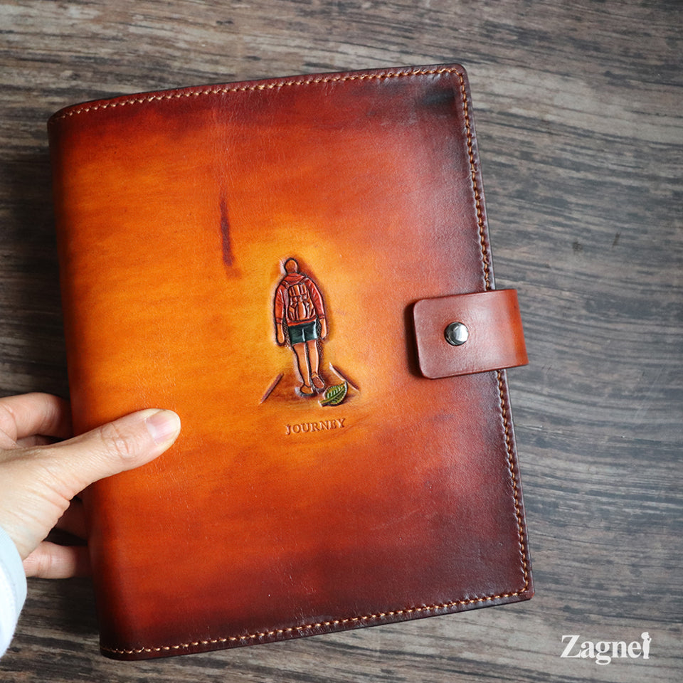 Carving Leather A5 binder