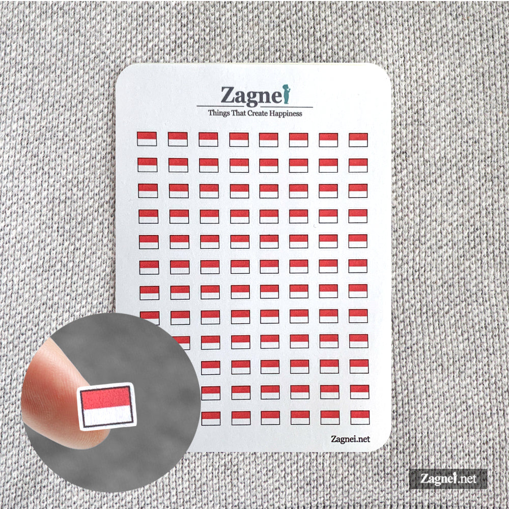 Tiny Asia and Oceania Mini Flag Stickers (0.6 cm) for Planner & Journal Decoration