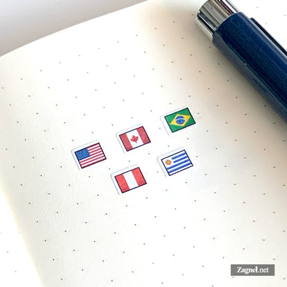 Tiny Americas Flag Sticker 0.6cm | Perfect for Diary, Planner & Journal Decoration