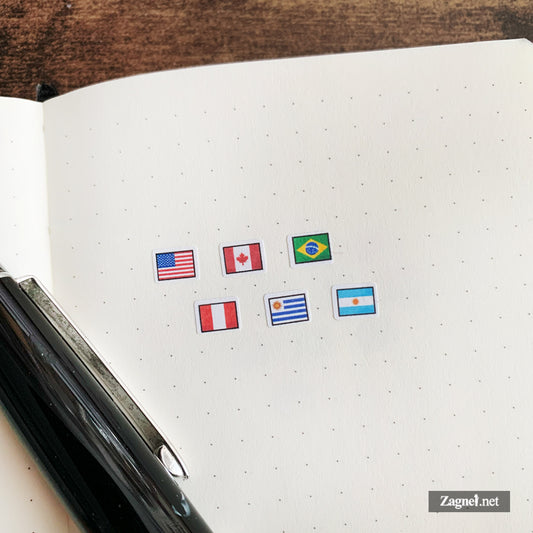 Tiny Americas Flag Sticker 0.6cm | Perfect for Diary, Planner & Journal Decoration