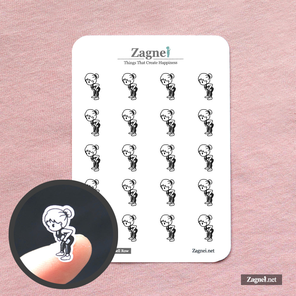Upper Body Workout Stickers for fitness journal