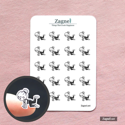 Unterkörper Workout Log Stickerbogen