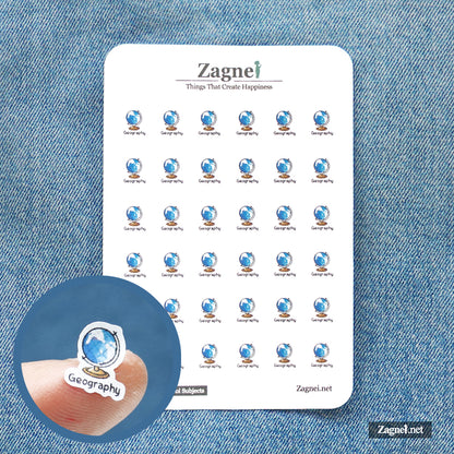 Cute Social Studies school Subject Planner Stickers – Fun & Organized Study Stickers for Students