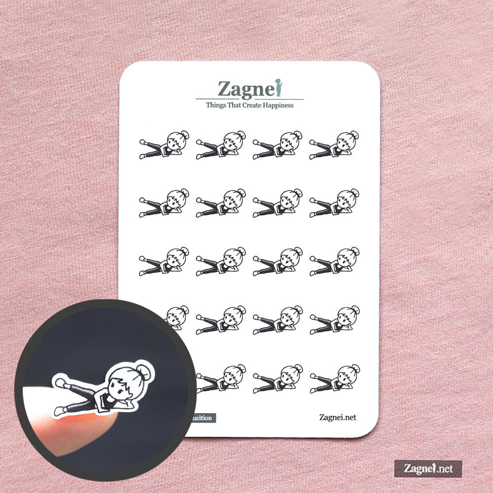 Unterkörper Workout Log Stickerbogen