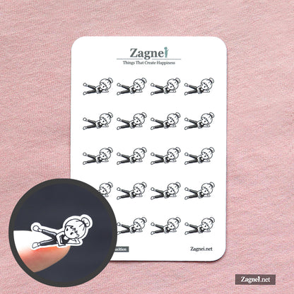 Unterkörper Workout Log Stickerbogen