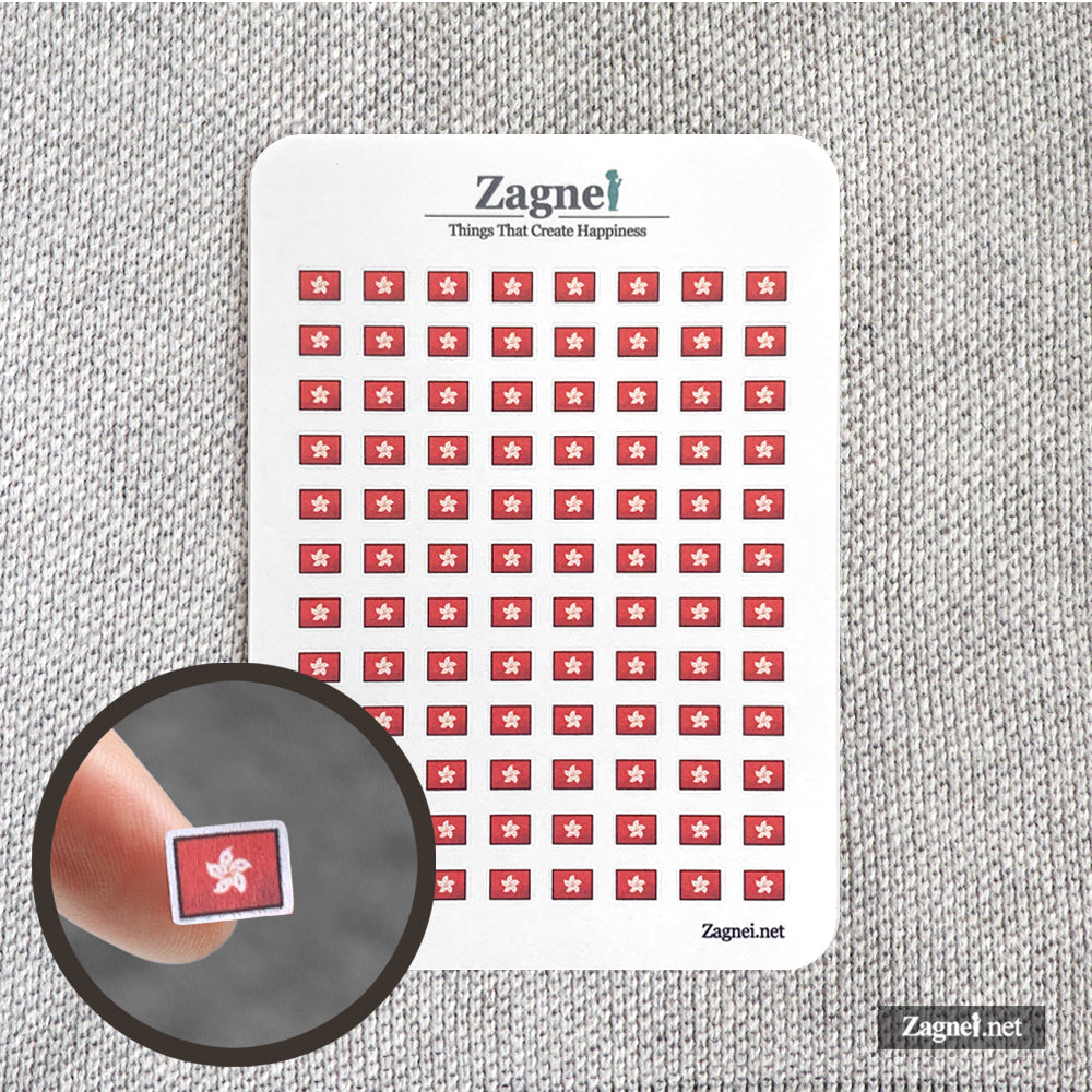 Tiny Asia and Oceania Mini Flag Stickers (0.6 cm) for Planner & Journal Decoration