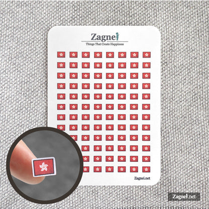 Tiny Asia and Oceania Mini Flag Stickers (0.6 cm) for Planner & Journal Decoration