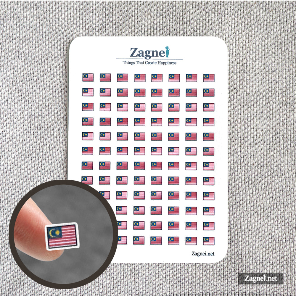 Tiny Asia and Oceania Mini Flag Stickers (0.6 cm) for Planner & Journal Decoration