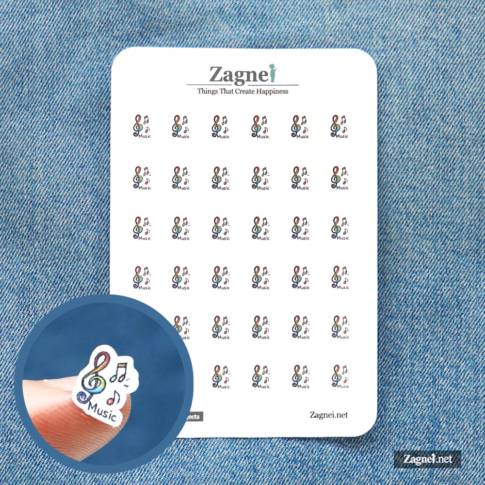 Cute Music, Arts & Sports Subject Planner Stickers – Fun & Organized Study Stickers for Students