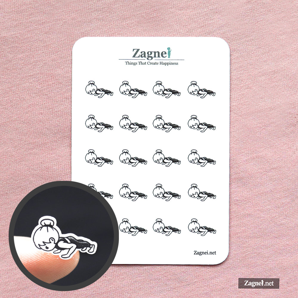 Upper Body Workout Stickers for fitness journal