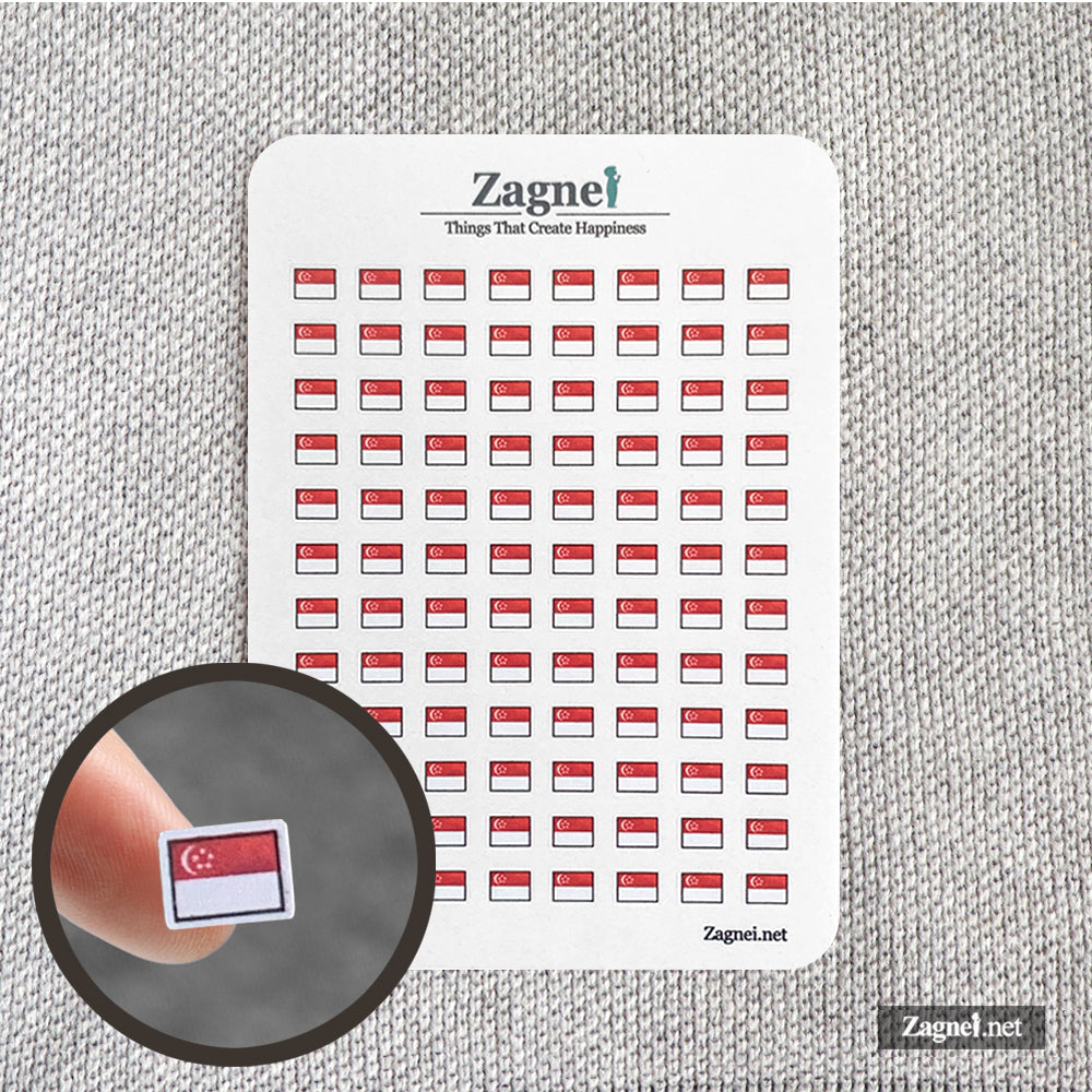Tiny Asia and Oceania Mini Flag Stickers (0.6 cm) for Planner & Journal Decoration