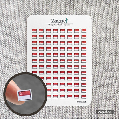Tiny Asia and Oceania Mini Flag Stickers (0.6 cm) for Planner & Journal Decoration