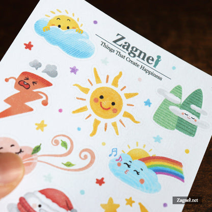 Emotiweather – Weather & Mood Sticker Sheet for Journals & Planners