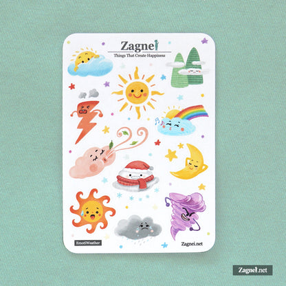 Emotiweather – Weather & Mood Sticker Sheet for Journals & Planners