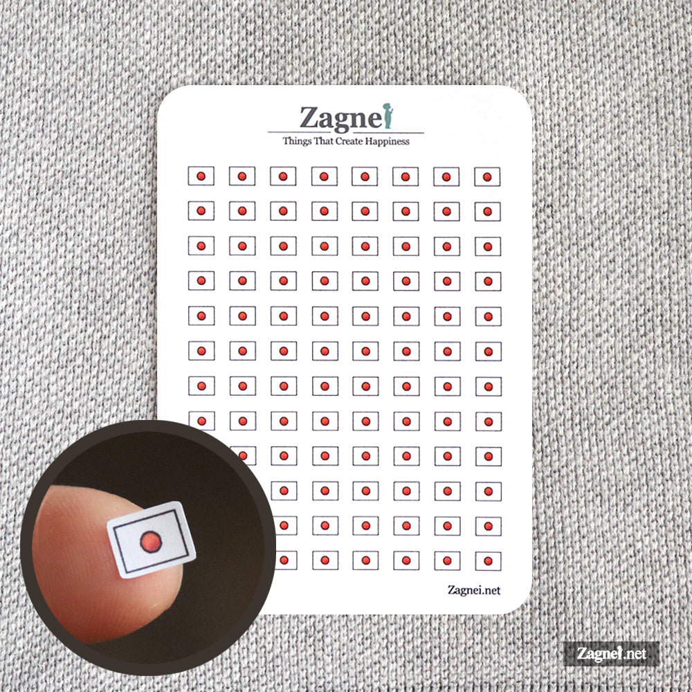 Tiny Asia and Oceania Mini Flag Stickers (0.6 cm) for Planner & Journal Decoration
