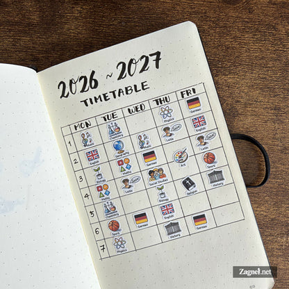 Cute Language Subject Planner Stickers – Fun & Organized Study Stickers for Students