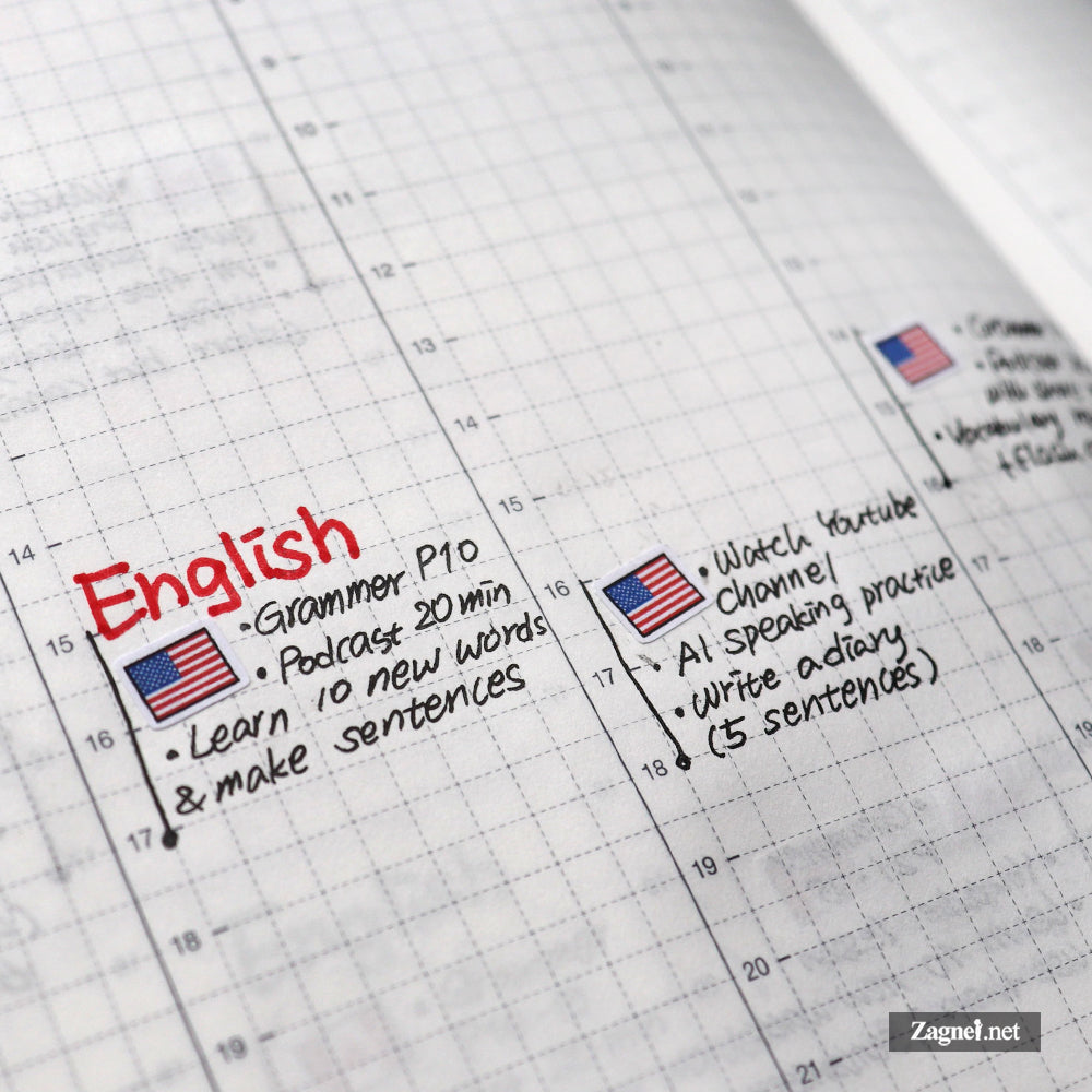 Tiny Americas Flag Sticker 0.6cm | Perfect for Diary, Planner & Journal Decoration