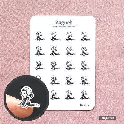 Stretching Workout Stickers for fitness planner