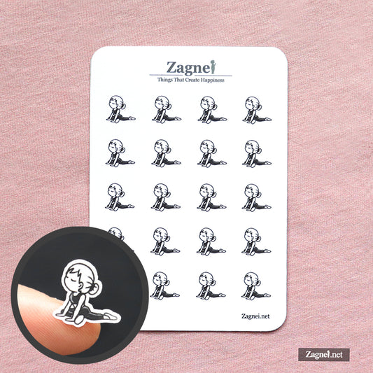 Stretching Workout Stickers for fitness planner