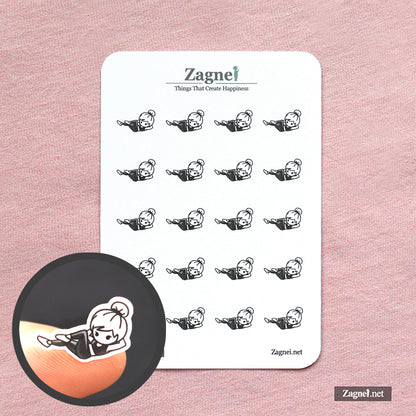 Core Workout Log Stickerbogen – Home-Workout-Planer-Sticker