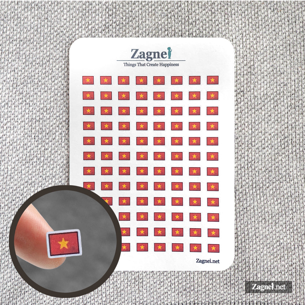 Tiny Asia and Oceania Mini Flag Stickers (0.6 cm) for Planner & Journal Decoration