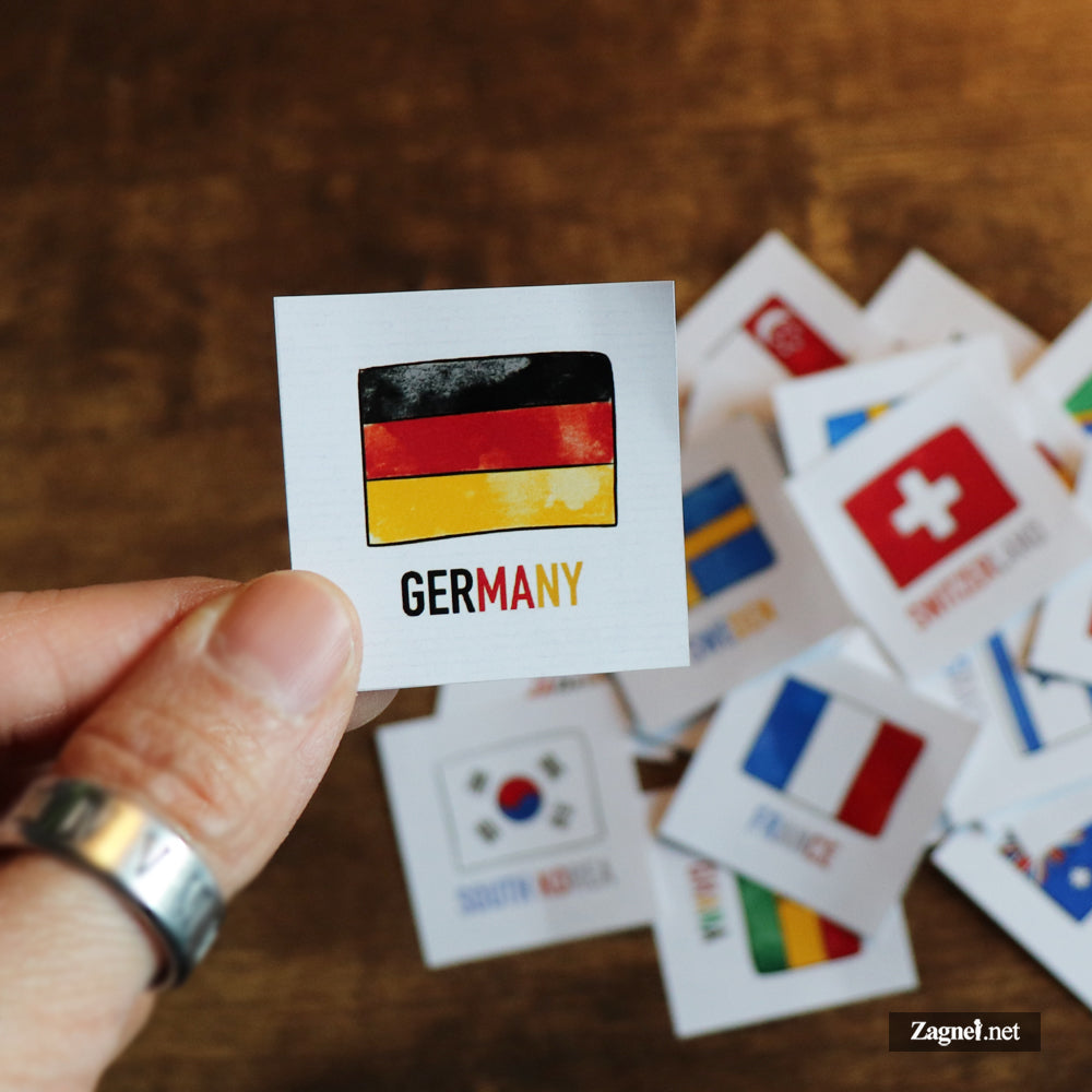 DIY World flags memory cards (Digital Download)