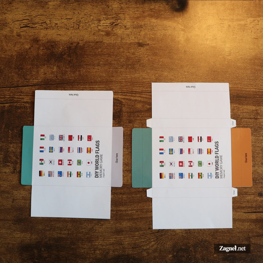 DIY World flags memory cards (Digital Download)