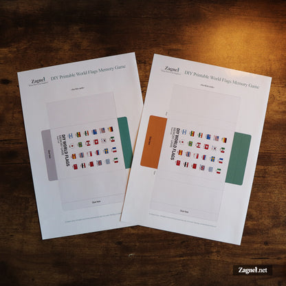 DIY World flags memory cards (Digital Download)